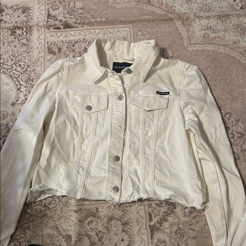 Calvin Klein Women's Off-White Denim Jacket